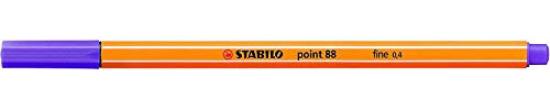 Stabilo, confezione da 10 penne Stabilo Point 88, punta sottile da 0,4 mm Light Lilac