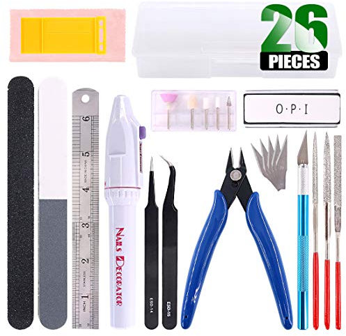 Keadic 24Pcs Modeler Strumenti di Base Craft Set Hobby Building Tools Kit con Gundam Model Tools Kit con una custodia in plastica per Professional Gundam Model Building