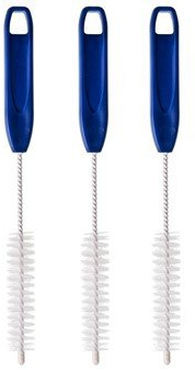HG Verlag 3er Set blau Reinigungsbürste für Mixtopfmesser Bürste - ideal für Thermomix TM6 TM5 TM31