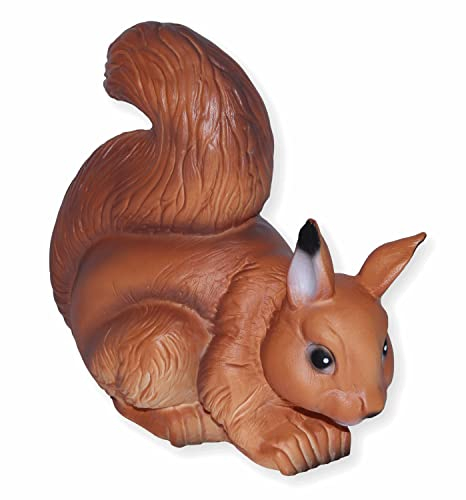 RAKSO Deko Garten Figur Dekofigur Gartenfigur Tierfigur Eichhörnchen aus Kunststoff Höhe 25 cm