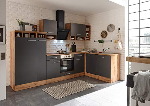respekta Hilde Cocina Americana, Madera de ingeniería, Gris, 310