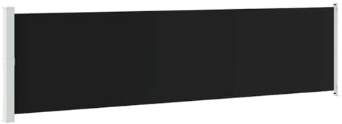 vidaXL Toldo Lateral retráctil para Patio Negro 600x160 cm