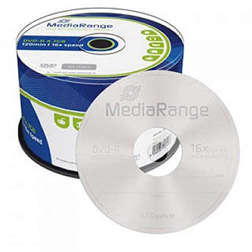MediaRange MR444 4.7GB DVD-R 50pieza(s) DVD en Blanco