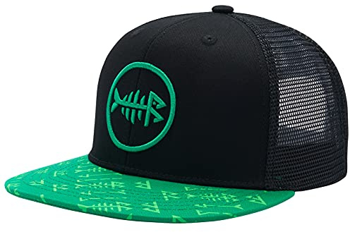 Bassdash Flache Trucker Cap Verstellbar Snapback Cap Baseballkappen Mesh Rückseite für Herren Damen Angeln Jagd