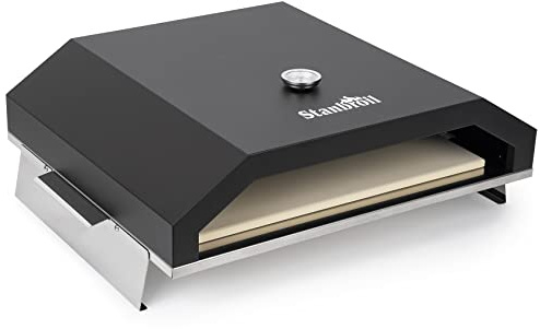 Stanbroil Pizza Oven for Blackstone 36 Gas Griddle Cooking Station, Outdoor Pizza Maker with Side Panels and Temperature Gauge, 17.7 in. x 13.7 in. Pizza Stone