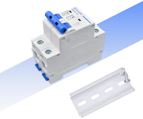 DC Miniatur-Leistungsschalter 16A, 2 Polig 500V Sicherungsautomat, DC Trennschalter,Sicherungsautomat,für Solar PV System, DIN Schienenberg