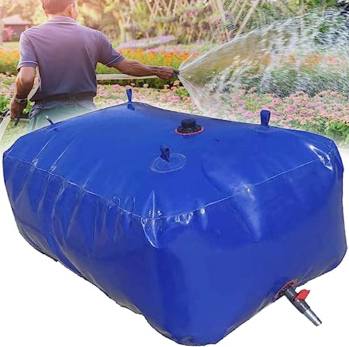 DEHIWI Tragbare Wasserblase/Wasserspeicherbehälter Im Freien Verdickter Faltbarer,Haltbarer Wassertank,Notwasserspeicher Mit Wasserhahn,Garten Regenwassersammler/Camping Wassersack,4000L