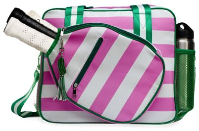 Fresh Pickle Lola Pickleball Tragetasche für Damen, Designer-Pickleball-Tasche mit Paddel-Aufbewahrung, Reißverschlusstaschen und Schultergurt, schicke und langlebige Pickle-Ball-Taschen