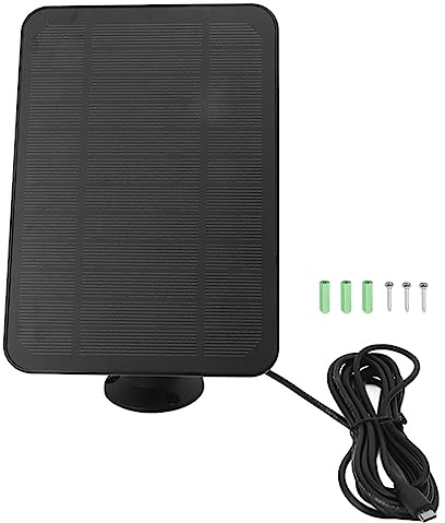 Solar Panel for Security Cameras, 4W 5V USB Outdoor Charging Board with 360° Adjustable Mount, IP65 Waterproof, Compatible with Blink, Ring, Doorbell and Outdoor Cameras