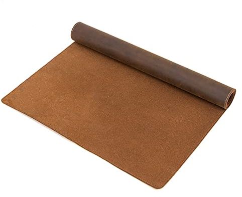 Mauspad Tragbare große Mauspad Gamer Rindsleder Leder Schreibtischmatte Computer Mousepad Tastatur Tabellenabdeckung for Pc. Laptop Mauspad (Color : Coffee, Size : 60x40 cm)