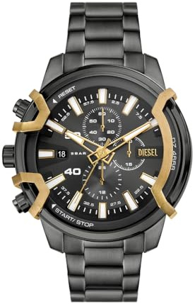 Diesel Griffed-klocka för män, Quartz Chronograph-urverk med armband i rostfritt stål