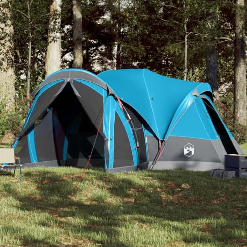 Outdoor Freizeit Familienzelt Tipi 8 Personen Blau Wasserdicht Camping & Wandern