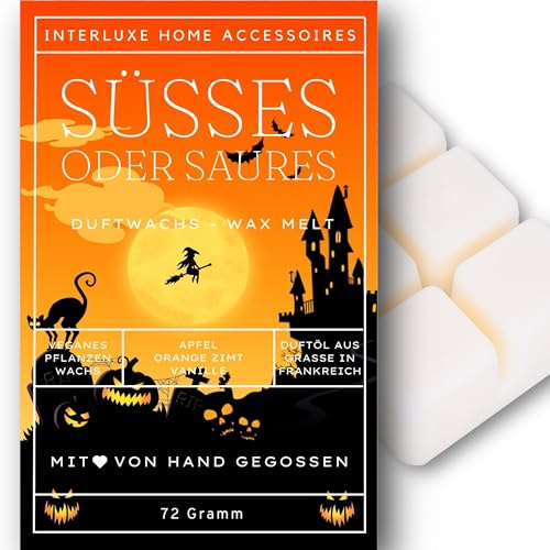 Interluxe Duftmelt Wachsmelt Duftwachs Süsses oder Saures Trick or Treat Duft für Halloween Melt duftendes Wachs