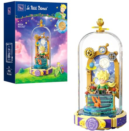 PANTASY Le Petit Prince Set di Mattoncini Costruibili Cancello Stellato Modello Creativo Fai-da-te con Minifigure e Copertura Antipolvere Alta Trasparenza Regalo Premium per Decorazione della Casa