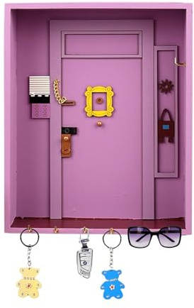 Gachiwar Porte Clé Mural en Bois à 6 Crochets, Porte Range Clef Mural Polyvalente, Holder Wall Accroche-clés pour Couloir l'entrée, Crochets et patères pour la Maison, pour clés, Salon Et Bureau