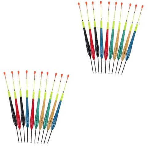 SUPVOX 20pcs Fishing Float for Enhanced Buoyancy and Sensitivity for Distance Fishing Bright Colors for Easy Visibility for Anglers and Enthusiasts