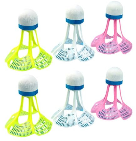 FLCPJGV 6X Badminton Federbälle Badminton Birdies Wind Widerstand Haltbarkeit Nylon Federbälle Birdies Bälle für Unterhaltung
