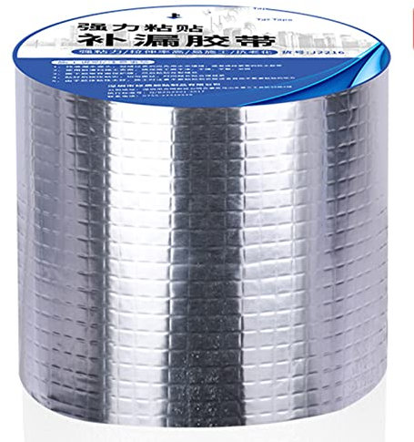 YRthongXy Wasserdichtes Dichtungsband, Lukendeckel for den Außenbereich, permanentes, auslaufsicheres Reparaturband for Rohre/Metall/Wohnmobil-Markisen/Dachlecks/Fensterdichtungen/Boote(10cm*5m)