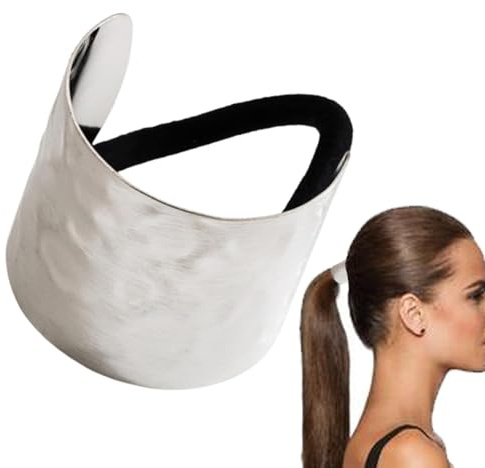 Manicotto a coda di cavallo in metallo,Manicotto per capelli in metallo | Elastico geometrico per coda di cavallo | Accessorio squisito per corda per capelli, avvolgicavo, dado