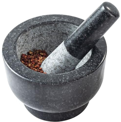 Mortar and Pestle Set – Pestle & Mortar Grinder Perfect for Crushing Grinder for Herbs, Garlic, Walnut and Spices (Granite)