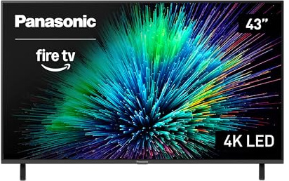 Panasonic W70 Series (2025 Model) 43 LED 4K Ultra HD Smart Fire TV, Press & Ask Alexa, Apple AirPlay, HDR10+, HDMI 2.1, and Bluetooth Support - 43W70BP
