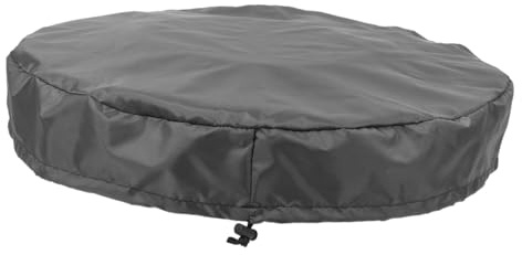 Holibanna Plastic Barrel Cover Outdoor Bucket Protective Cover with Drawstring for Rain and Dust Protection High-density Oxford Cloth Dark Gray
