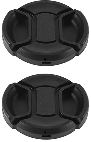 KEALLANS 2 Stück 46 mm Zentrum Universal Clip Linse Frontblende Kappe für DSLR-Kamera