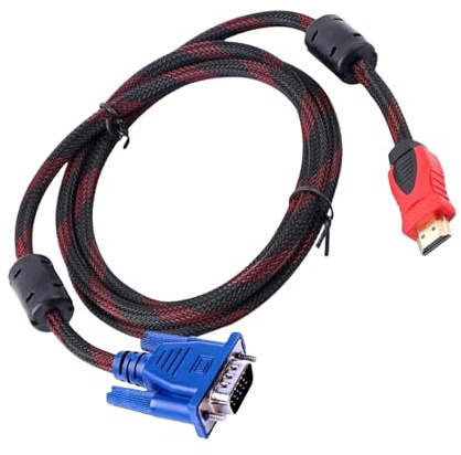 Whltzf Cord da 150 Cm 19pin Interfacce Cavo VGA per Cavo per Computer Monitor PC per Laptop Proiettore 1080p Cavi Video Adattatore Visualizzazione Tradizionale