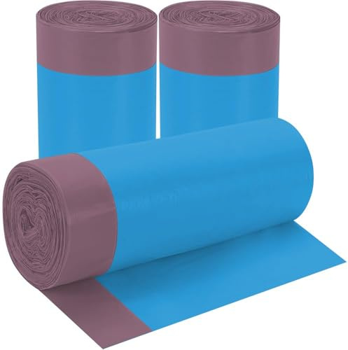 3 rollos de cuerda pequeñas bolsas de basura, 15 litros de cuerda pequeñas bolsas de basura que caen en la cocina, el baño, el dormitorio, las casas, la oficina. 60 piezas (azul)