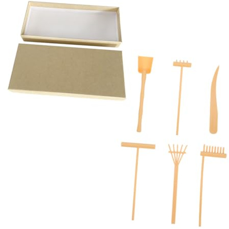 ERINGOGO Zen Garden Râteaux Ensemble Kit Décoration Bac Sable Jardin Zen Portable Léger Et Décoratif pour Bureau Et Maison