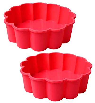 Lot de 2 moules à quiche ronds en silicone anti-adhésif pour un démoulage facile, ustensiles de cuisson polyvalents pour tartes et tartes, durables et résistants à la chaleur
