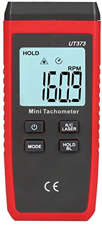 Estroboscopio, UT373 Mini tacómetro digital Tacómetro sin contacto Rango de medición 10-9999 9 rpm Tacómetro Odómetro Km/H Backlight