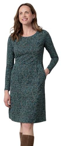 Lily & Me Halmore Long Sleeve Jersey Dress - Green - Size 16