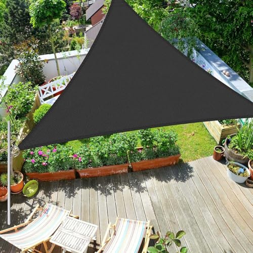 Tenda parasole triangolare resistente, 30 x 3 x 5 m, impermeabile, con protezione UV al 95%, per patio, cortile, terrazza e prato, soluzione ideale per l'ombra all'aperto