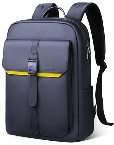 hk Sac à Dos Ordinateur Portable 15,6 pouces Léger Imperméable Sac à Dos Homme Femme Fin pour Travail Affaires Voyage Université Bleu