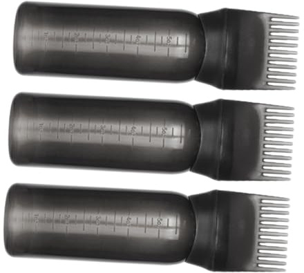 Alipis Botella Aplicadora para Tinte de Cabello 160Ml, 3 Piezas, Material PP, Ligera y Portátil, Peine Elegante y Diseño Simple para Uso Profesional