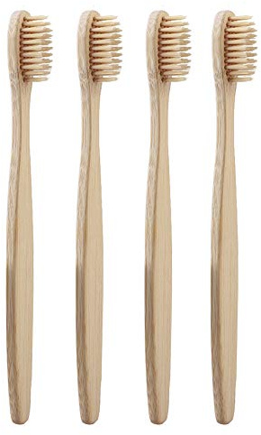 Pongnas Bambu Tandborste, Mjuk för Känsligt Tandkött med Perfekt Grepp, Hållbar Tandborste för Vuxna och Barn (1)