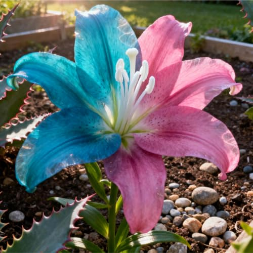 Eccellente Giglio bulbi,Lilium pianta vera,Piante perenni,Decorazione del giardino, bulbi belli e sani(non fiori artificiali)-2 Bulbi-B