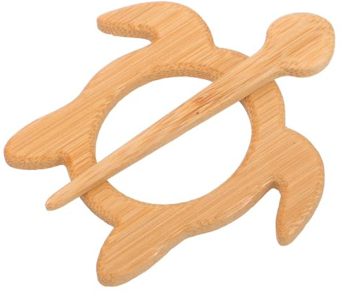 Toyvian Broche en Bois Tortue Décorative pour Pull et Châle – Épingle à Col de Pull Élégante, Accessoire Animal en Bois Naturel pour Cardigan, Pince à Châle Robuste et Artisanale, Présent