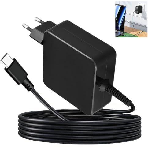 Chargeur 65W USB C Ordinateur Portable avec Câble de 1.7m pour ASUS Zenbook | 14 13 UX325 UX325E UX425 UX425E Chromebook Flip C302 C302C C302S C213 Lenovo/HP/Dell/Samsung/Huawei MatebookD14 D15 13 14