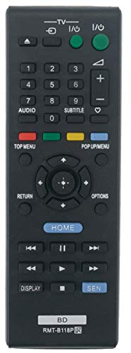 VINABTY RMT-B118P Fernbedienungsersatz für Sony Blu-ray Heimkinosystem | BDP-BX18 BDP-S185 BDP-S186 BDPS185 BDPBX18 BDPS186