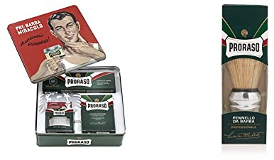 Proraso Estuche Regalo Gino Vintage, color Cranberry, 3 Unidad & Brocha - 1 Unidad
