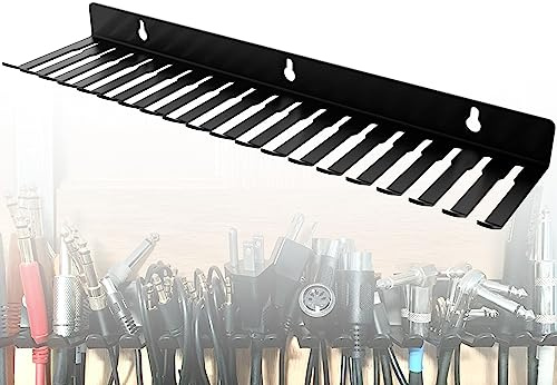 Kabelaufhänger und Organizer mit 19 Fächern, Wandmontage, Kabel-Organizer, Studioaufbewahrung, Schlitzbreite von 5,5 bis 9,5 mm für Kabelmanagement-Rack