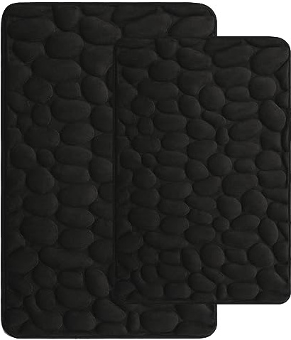 jianyana Memory Foam Badteppich 2-Teiliges Set Upgrade rutschfeste Badezimmermatten 40x60cm+50x80cm, Maschinenwaschbar Superweicher Badteppich Set