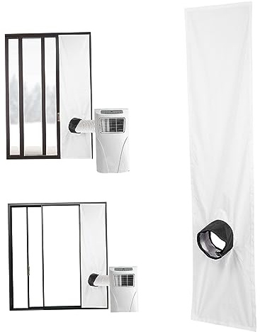 Joint de fenêtre de climatiseur portable 300 cm Tapis de fixation imperméable réglable Kit de fenêtre de climatisation mobile universel, 300 cm