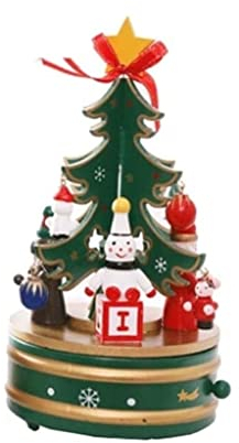 IRYZE Spieldose Spieluhr Musikdose Tisch-Weihnachtsbaum mit Karussell-Spieluhr für Weihnachts-Desktop-Geschenke. Spieluhren Musikdosen (Color : C, Size : As Shown)