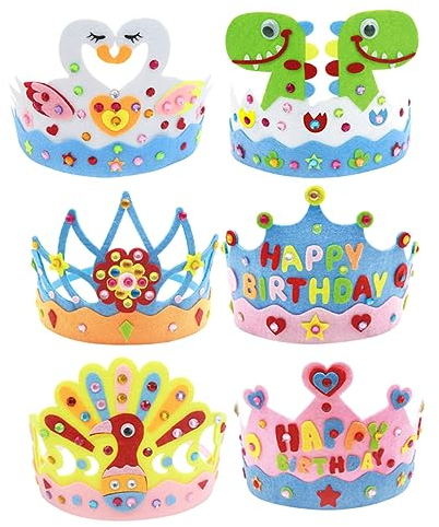 FRCOLOR 6St Kronenpaket kinder bastelset basteln für kinder Kinderprinzessin krönt Handwerk DIY- zubehör Kinderkrone Geburtstagskronenzubehör Kopfschmuck im Kronenstil