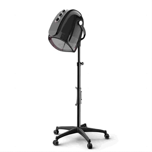 Professional Hooded Hair Dryer, 1000W Height Adjustable, 360° Moving Base, 2 Temperature Designs, Timed Auto Off, Standing Ionic Hooded Hair Dryer for Home, Salon, Beauty Salon Use (Hair Dryer)