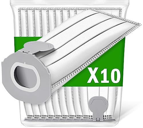 10 Bolsas para Aspiradora Kobold VK7 FP7, Bolsas de Reposición y Filtro para Aspiradora Vorwerk Kobold, Bolsa Aspiradora Kobold VK7 Bolsas Aspirador Kobold