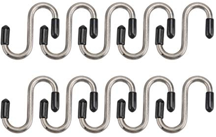 Ganci a S in acciaio inossidabile per montaggio a parete 10 pezzi Ganci per impieghi gravosi Ganci per appendere a forma di S Ganci per presine per utensili da cucina Vestiti Borse